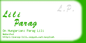lili parag business card